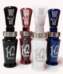 Haydel's Full House duck call double reed detail for sharp cadence