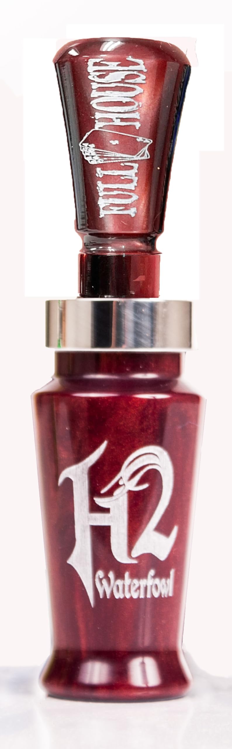 Haydel's H2FH Full House duck call acrylic mallard in red for lifelike quacks