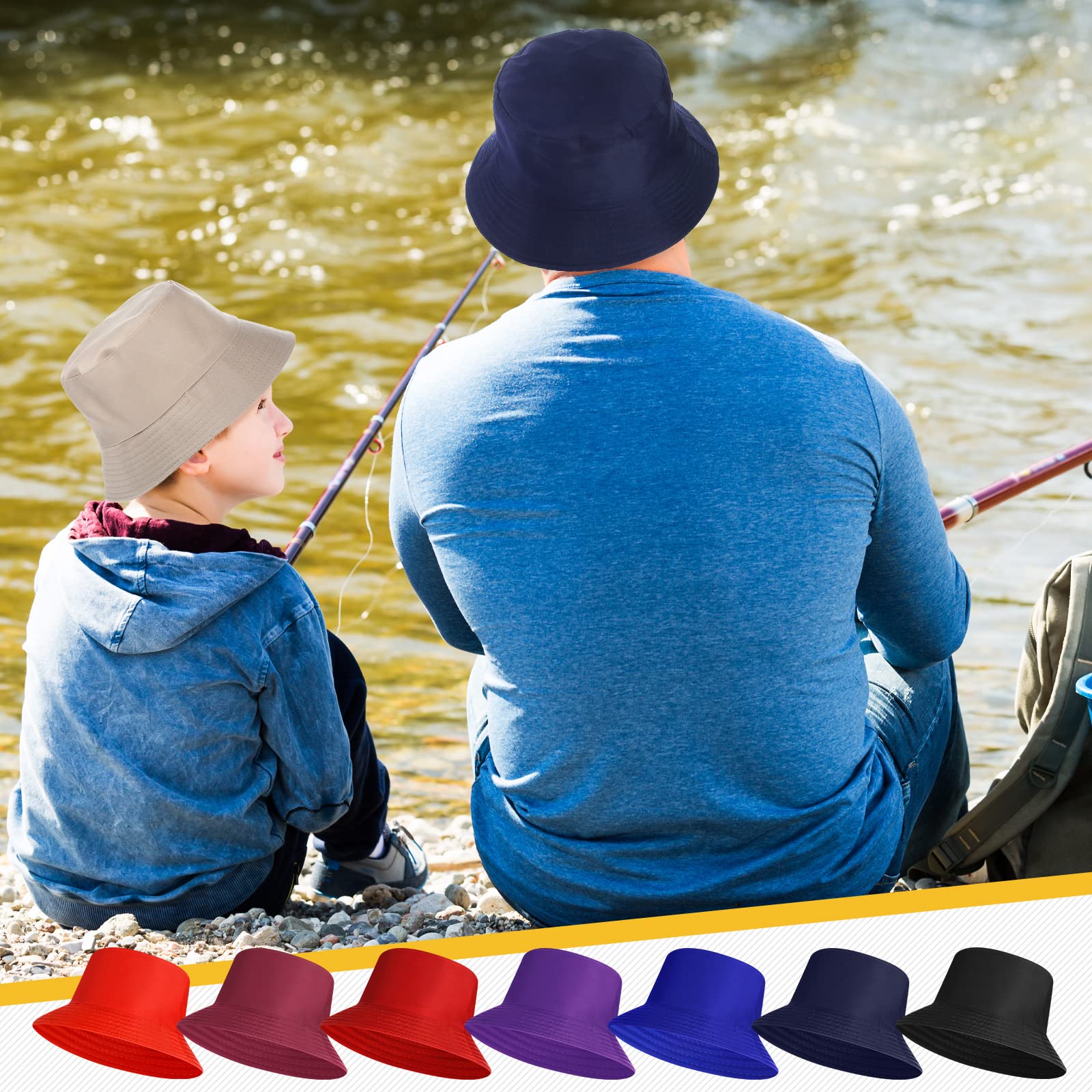 Assorted multicolor Haysandy bucket hats bulk pack