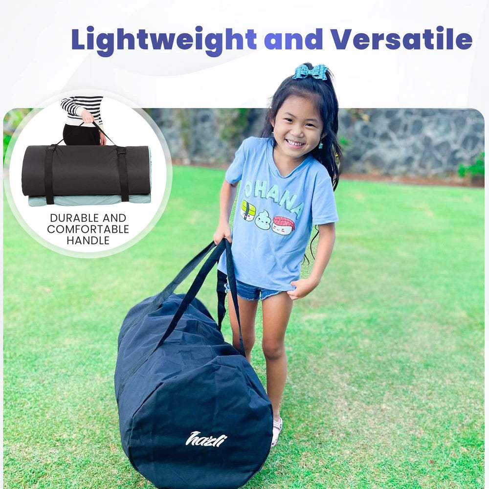 Hazli kids and adults use camping mat for indoor floor lounging.