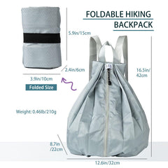 HCWENZH hiking foldable backpack navy compact and ready for daily carry.