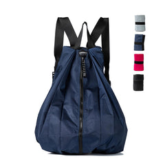 HCWENZH hiking foldable backpack navy folded for compact travel.