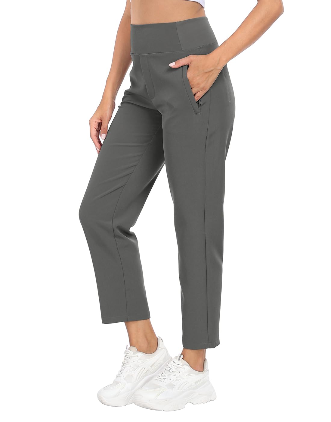 HDE travel pants on hiking trail capture outdoor versatility and secure pockets