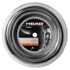 HEAD Hawk Rolle 200 black tennis string 200m length for steady power potential.