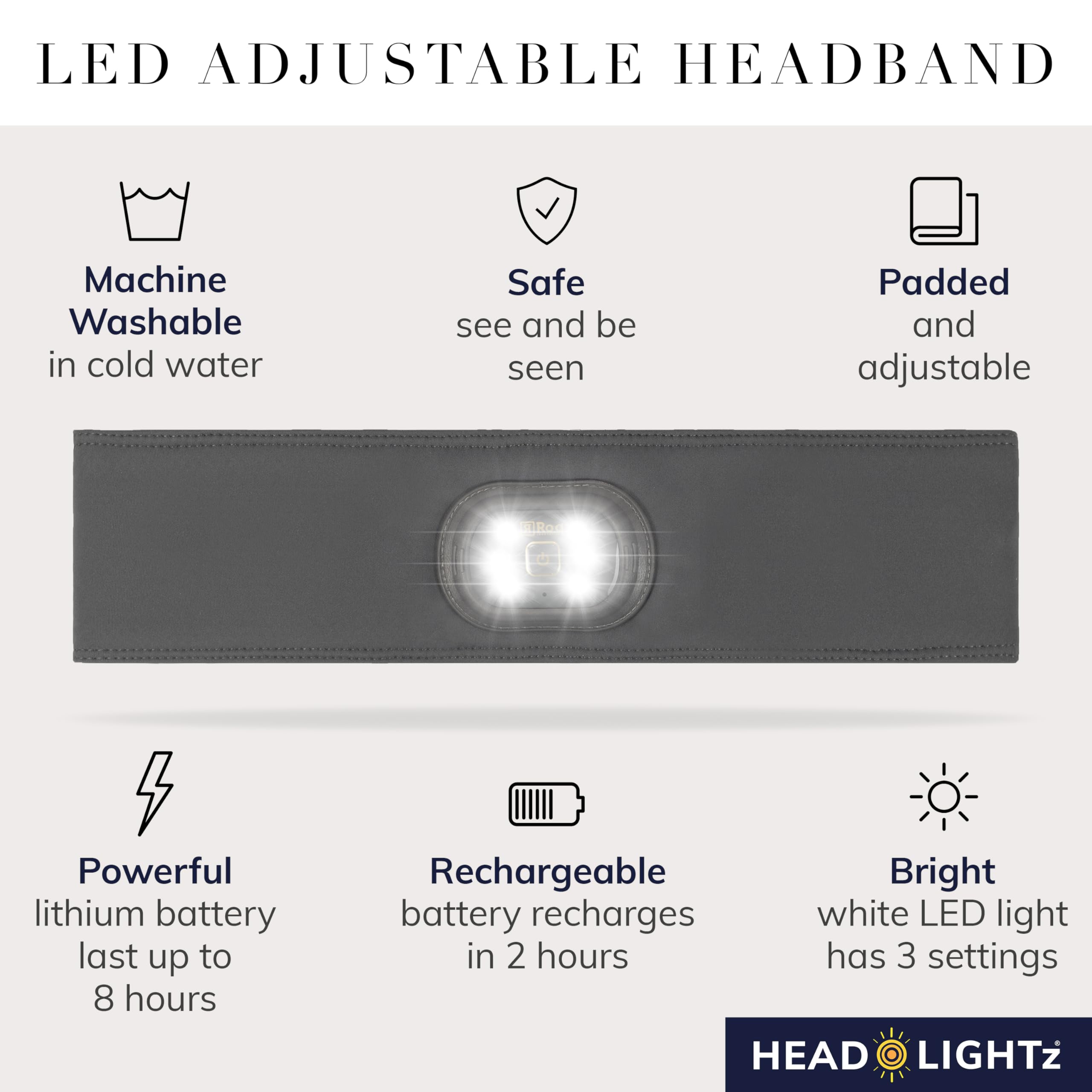 HEAD LIGHTZ hands-free light keeps you moving during hikes.