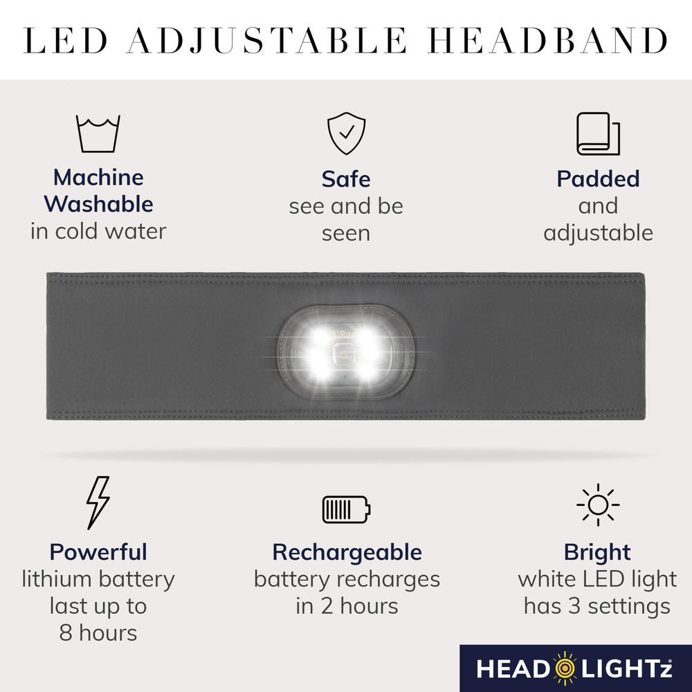 HEAD LIGHTZ hands-free light keeps you moving during hikes.