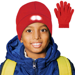 HEAD LIGHTZ Headlightz kids beanie with built-in light for hands-free visibility