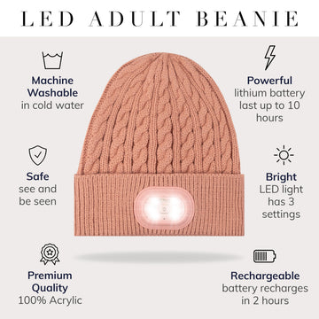 HEAD LIGHTZ machine-washable beanie for easy care