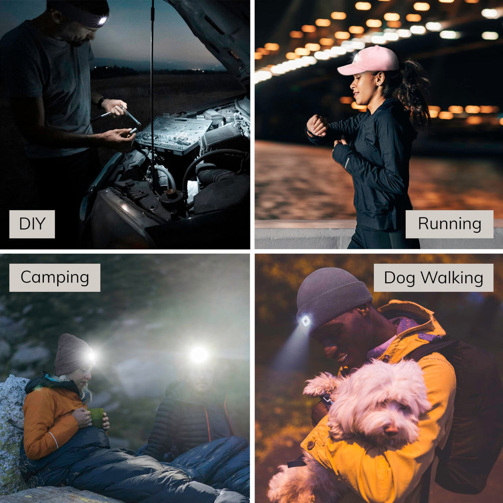 HEAD LIGHTZ Beanie is machine washable with removable LED module.