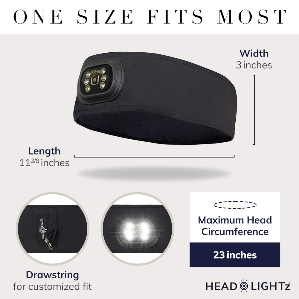 HEAD LIGHTZ rechargeable LED headlamp provides bright focus for night runs