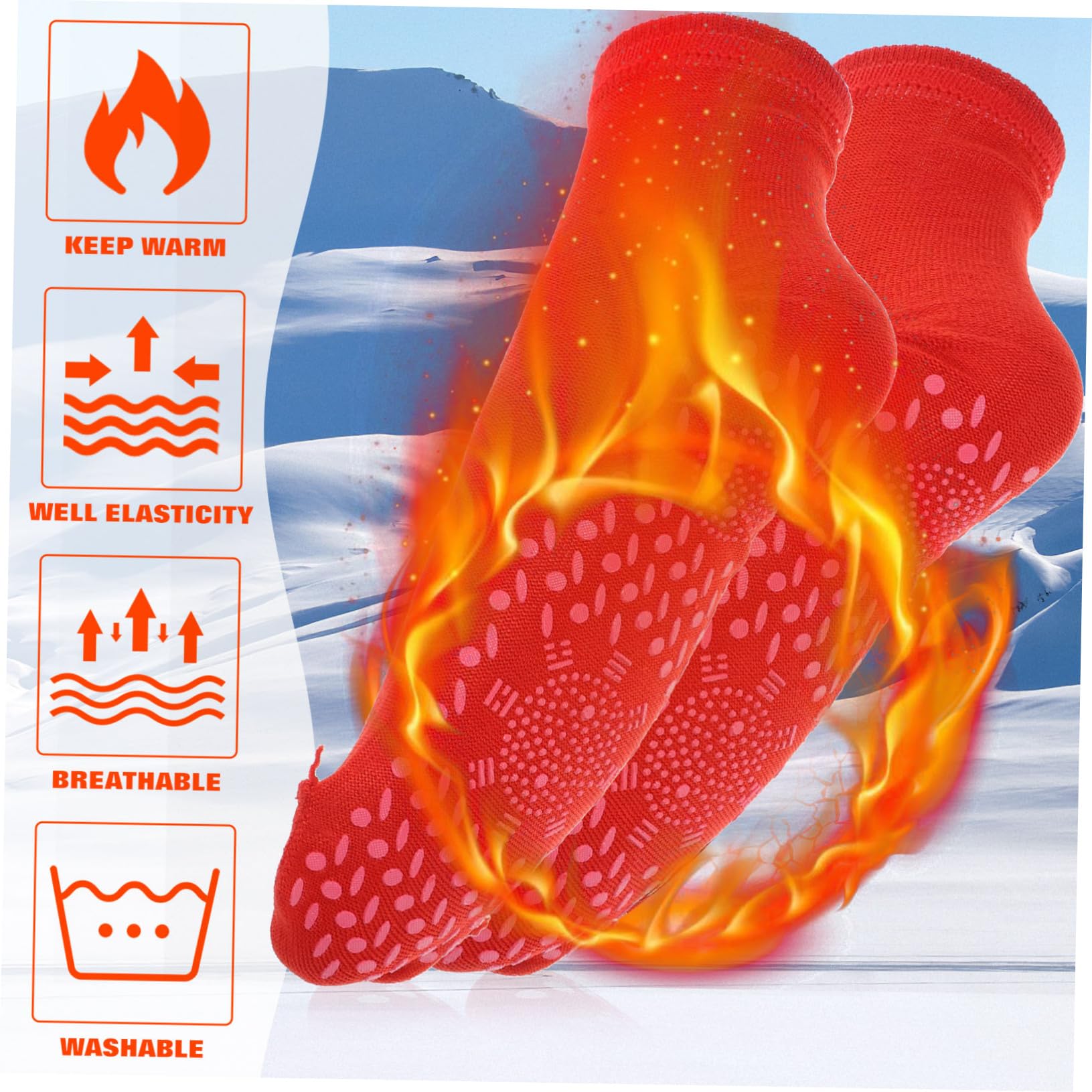 Healeved breathable fabric wicks moisture for dry, comfortable feet.