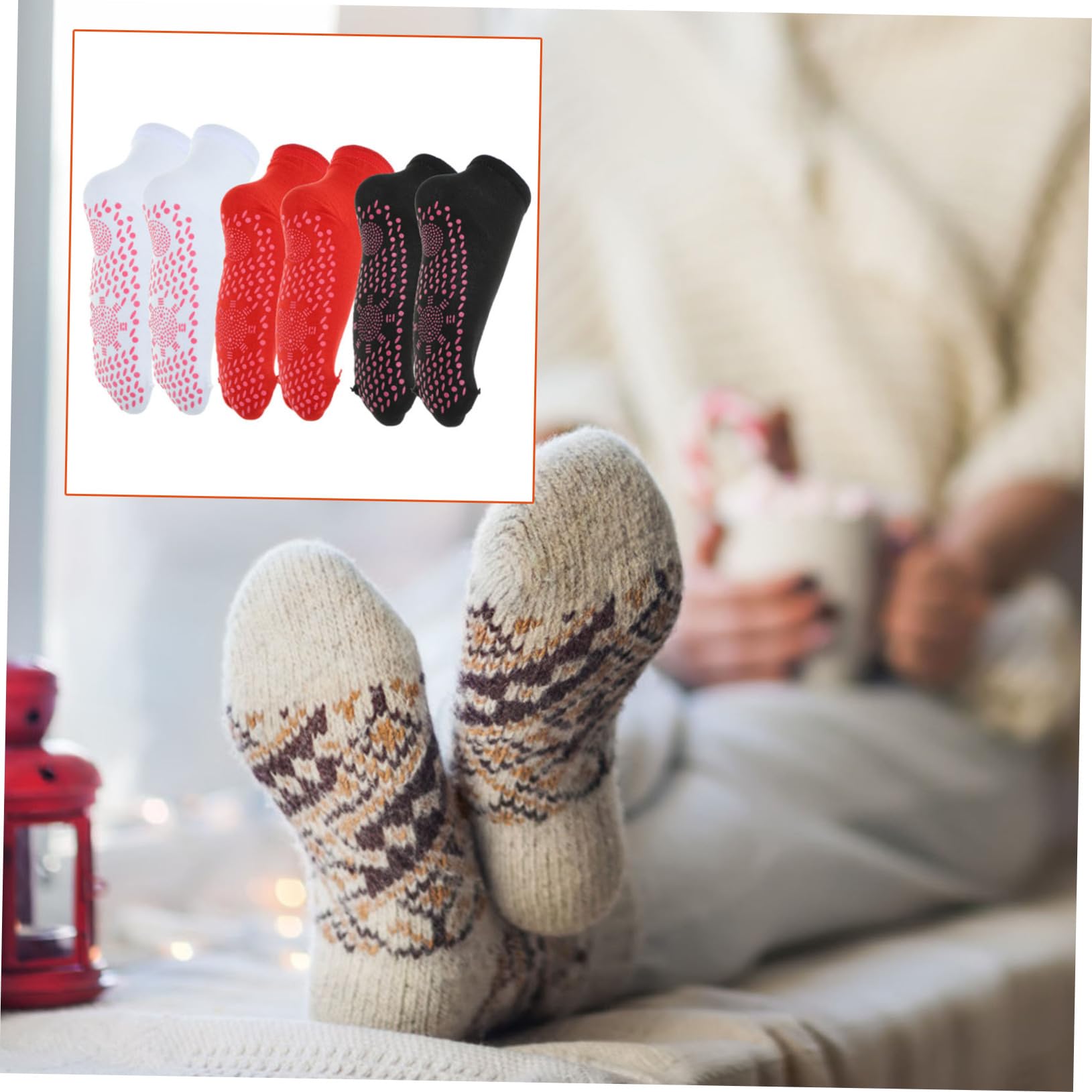 Healeved foot massage socks with silicone points stimulate circulation and relieve fatigue.