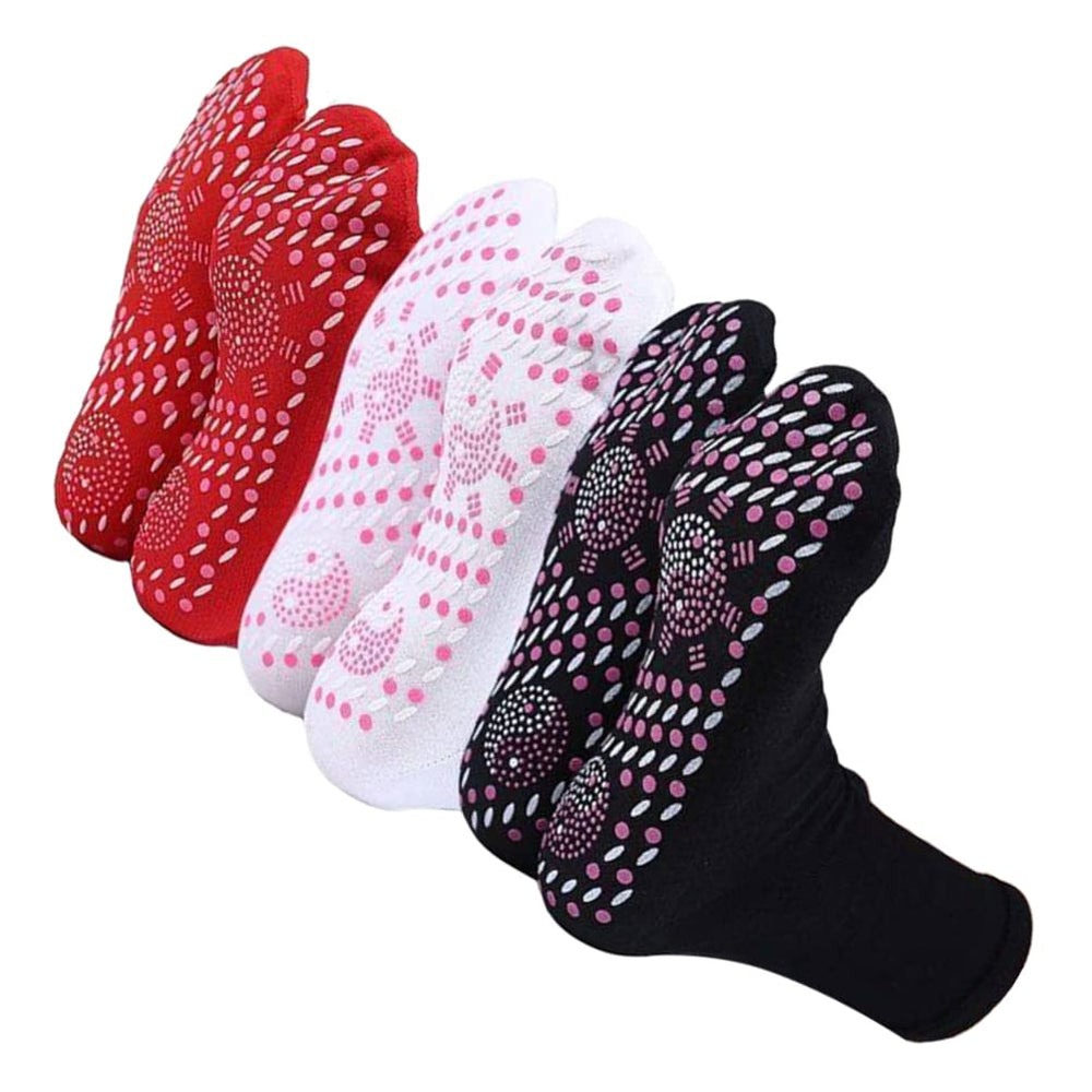 Healeved self-heating socks keep feet warm during cold outdoor activities.