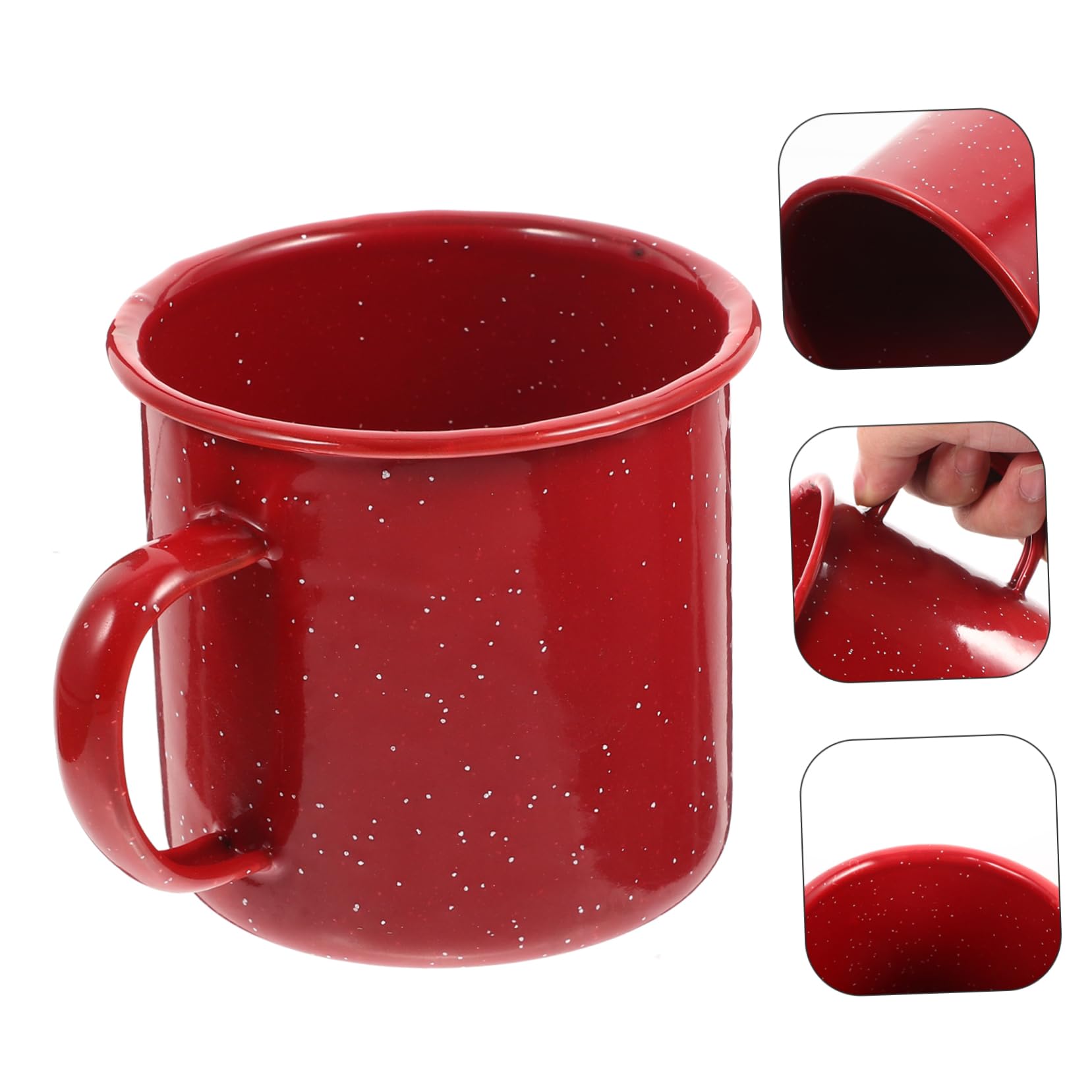 Healifty enamel mug with anti-slip handle for a safer grip