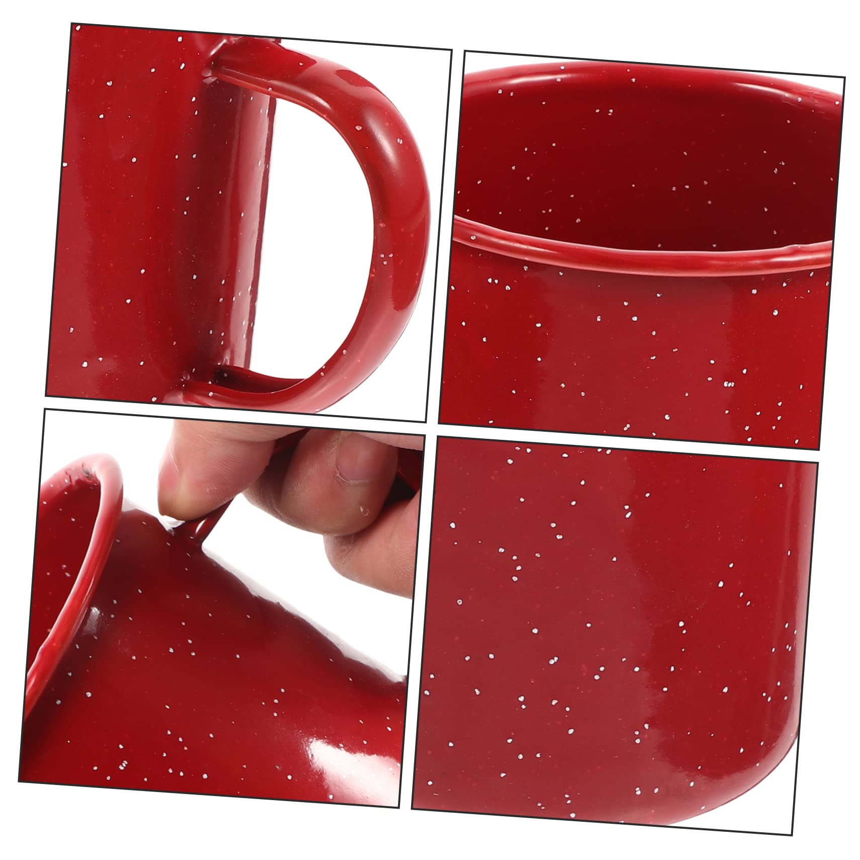 Healifty compact design enamel cup fits backpacks and car cups