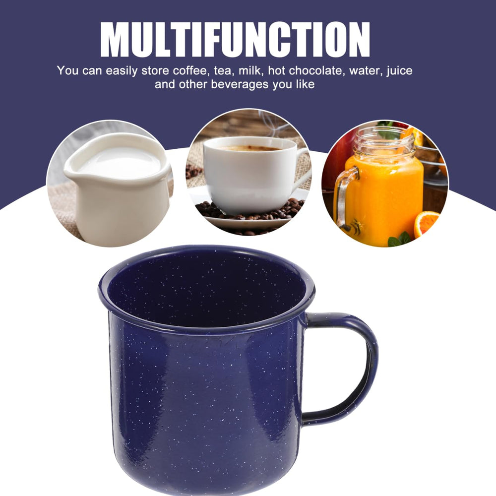 Healifty enamel mug compact coffee cup ideal for travel and camping