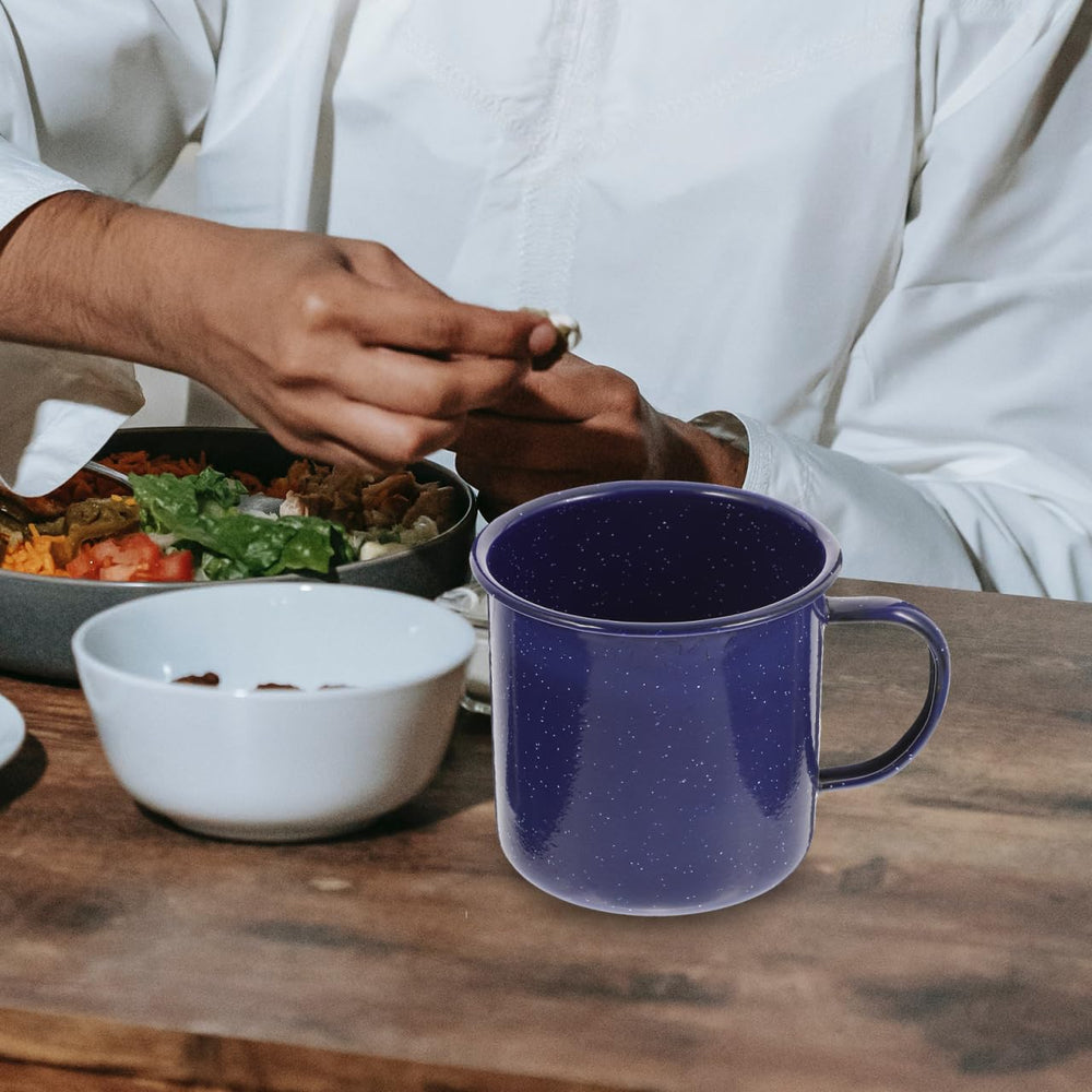 Healifty enamel mug versatile for office or cafe settings