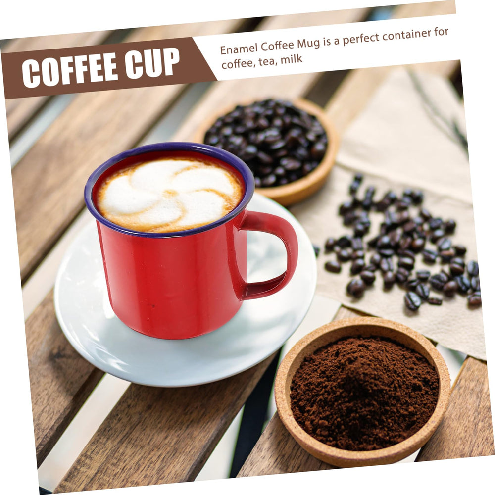 Healifty enamel mug smooth surface cleans quickly for everyday use.