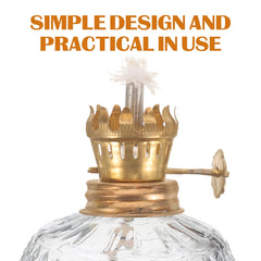 Healifty kerosene lamp burner replacement for vintage glass lanterns.