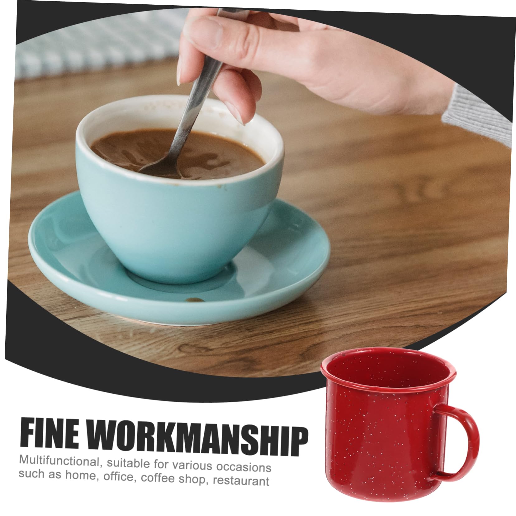 Healifty outdoor enamel mug designed for versatile use