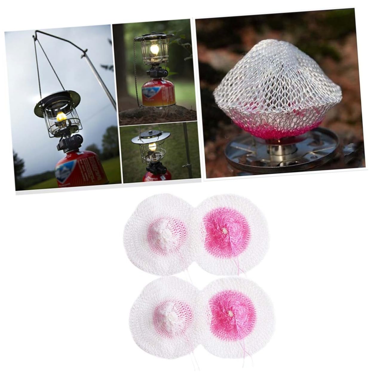 HEALLILY fabric lantern mantle provides safe, steady light on outdoor trips.