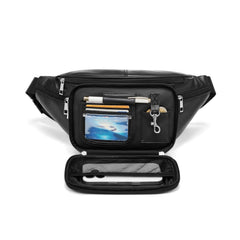 Hearty Trendy leather waist pack side pocket close-up for quick on-the-go access