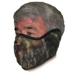 Heat Factory fleece face mask with ear pockets for outdoor warmth.