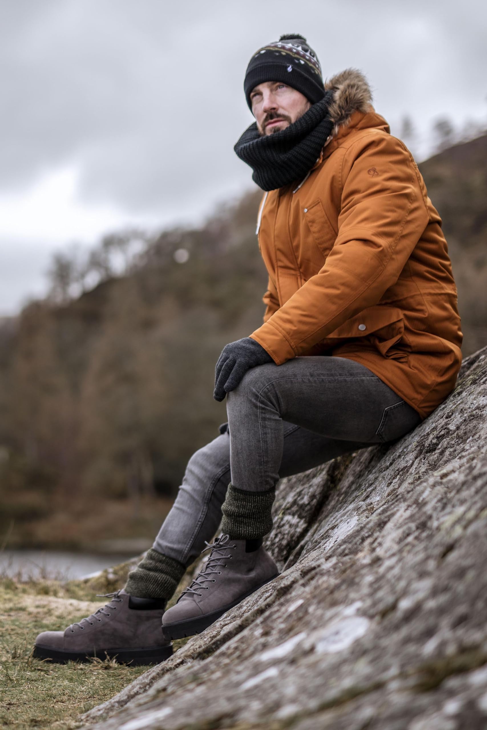 HEAT HOLDERS merino thermal socks soft brushed inner, plush warmth for chilly commutes.
