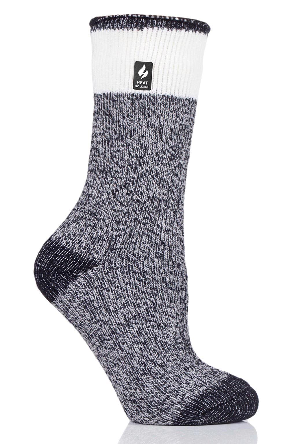 HEAT HOLDERS Viola LITE Twist Crew Sock cuff detail highlights plush interior and fit.