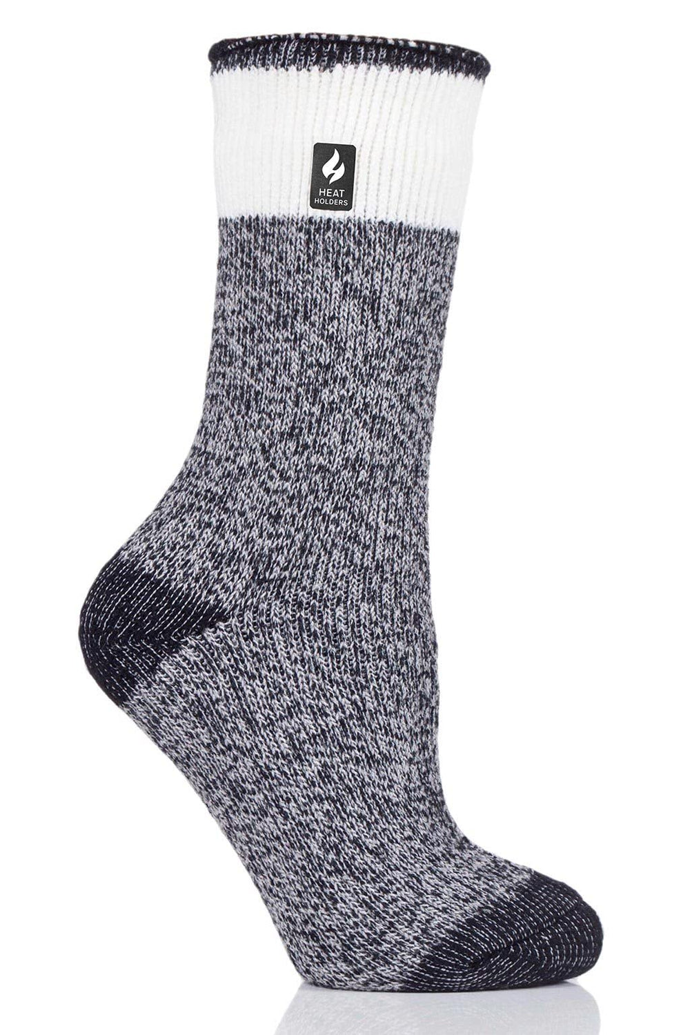 HEAT HOLDERS Viola LITE Twist Crew Sock cuff detail highlights plush interior and fit.
