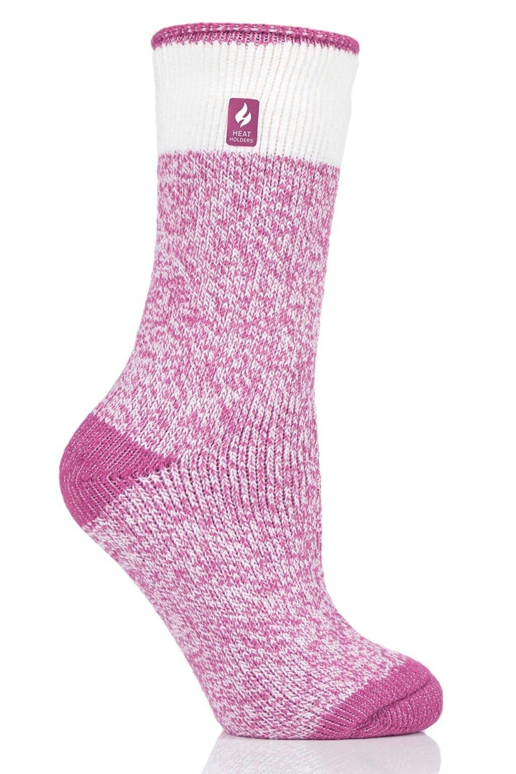 HEAT HOLDERS Viola LITE Twist Crew Sock packaged display communicates gifting and retail appeal.
