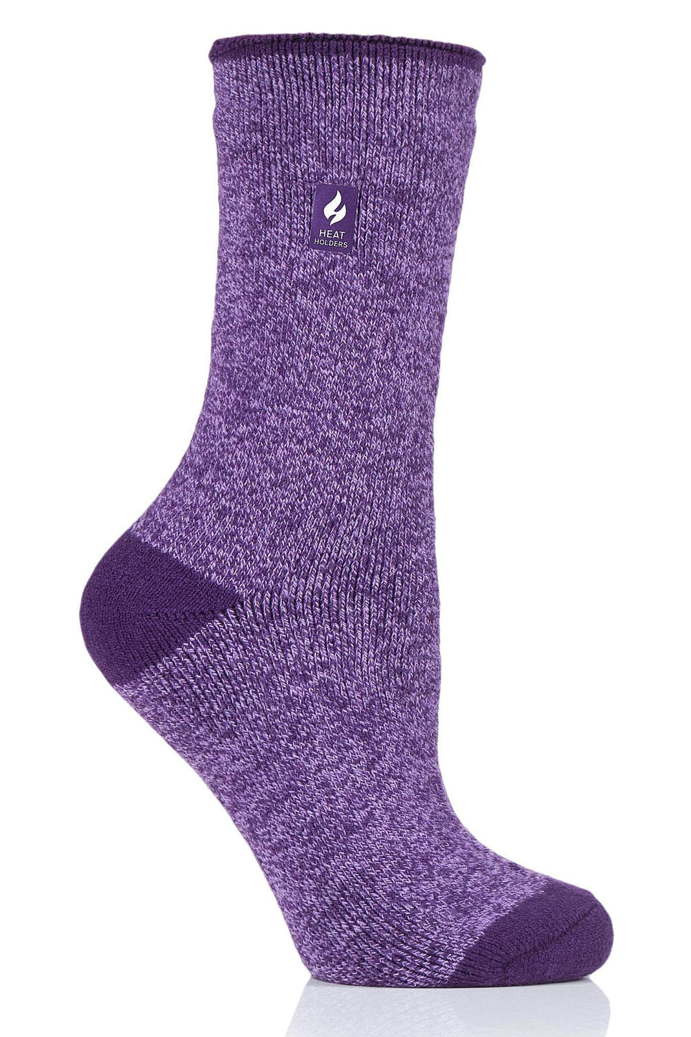 HEAT HOLDERS Women's Viola Lite Twist Crew Socks deliver medium-weight warmth without bulk for hiking