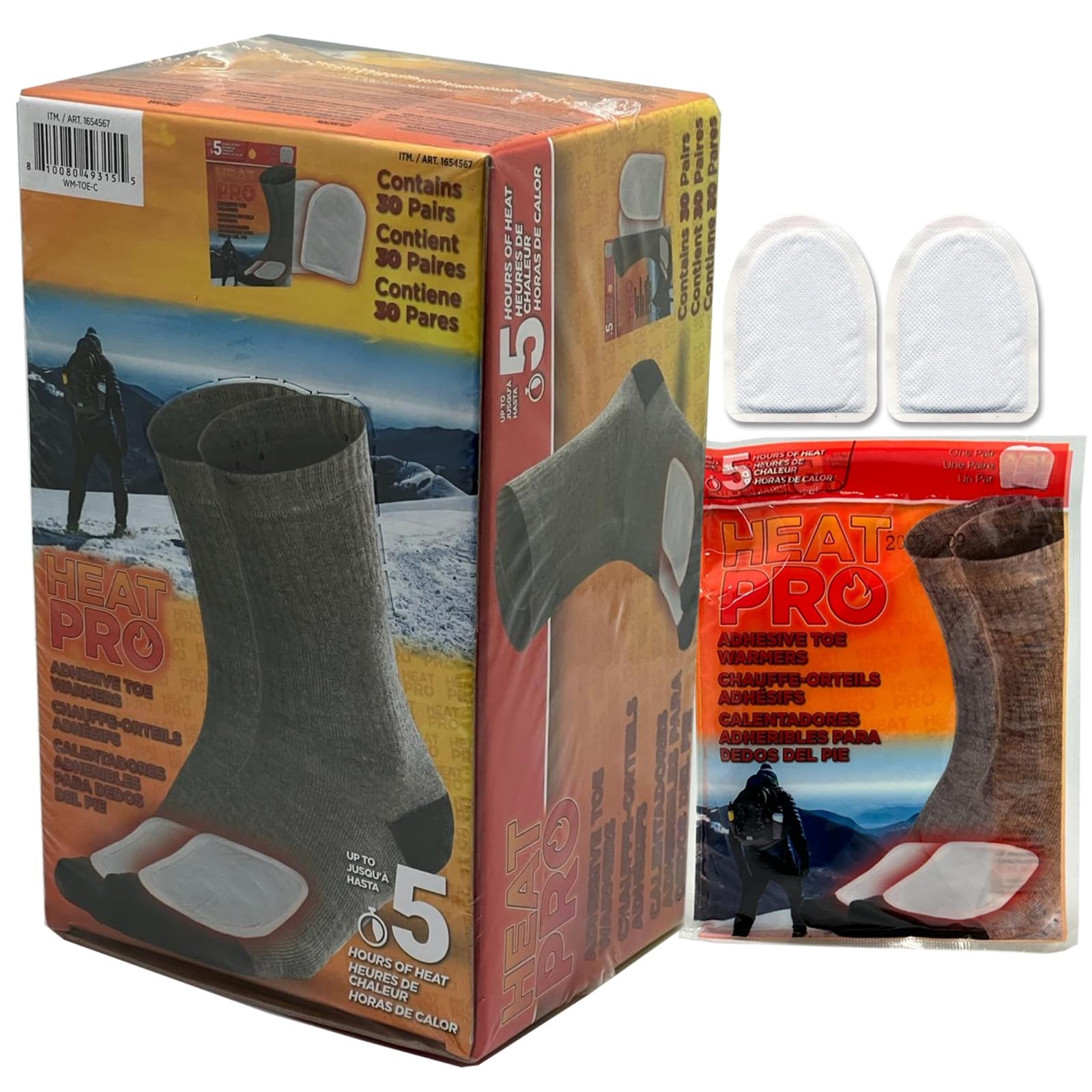 Heat Pro toe warmers deliver up to five hours of heat for extended use