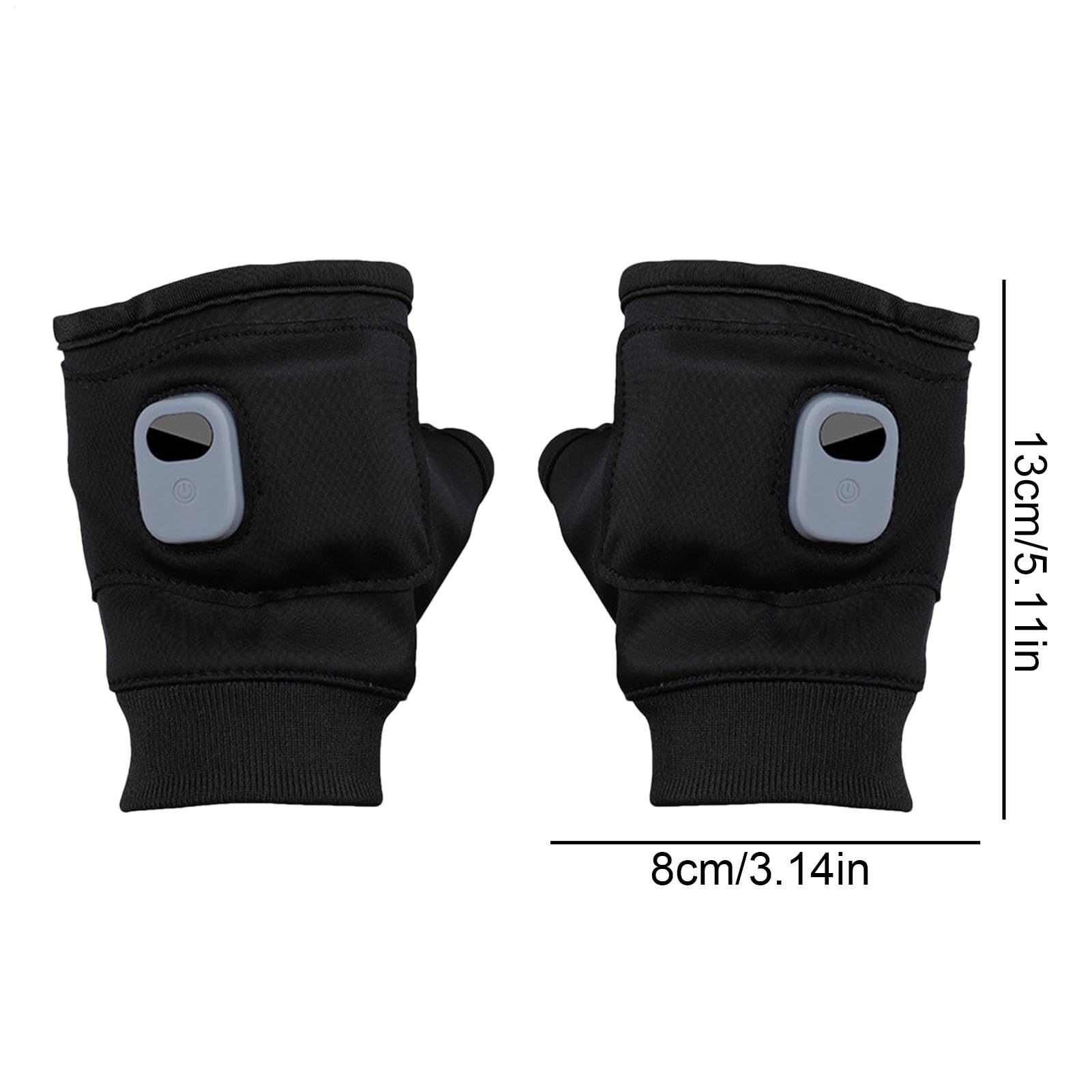 Heated fingerless gloves with built-in 2000mAh battery for long warmth