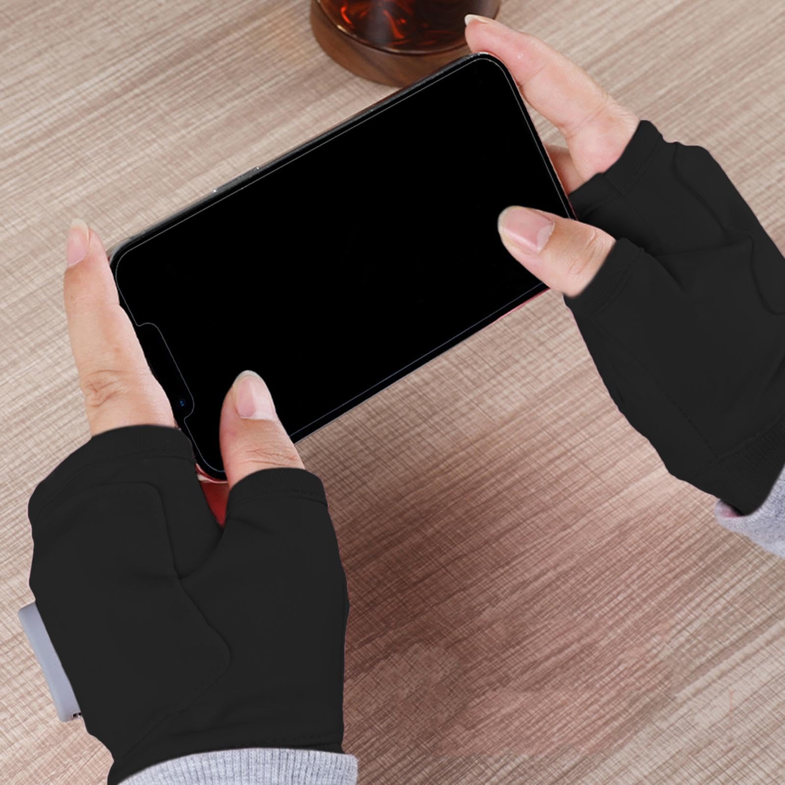 Heated fingerless gloves with 360 surround heating for rapid warmth