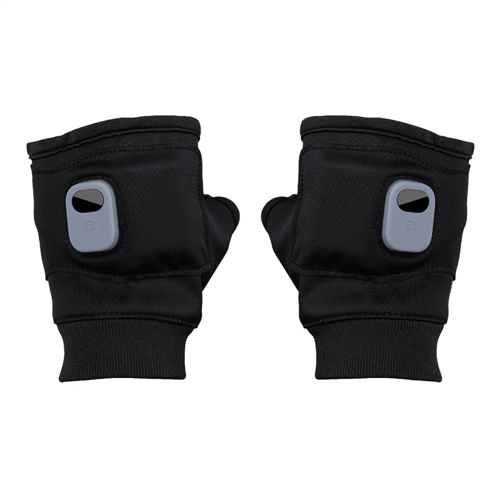Lightweight heated fingerless gloves designed for portability