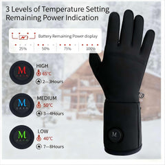 Heated Glove Liners heat up in 30 seconds for rapid warmth.