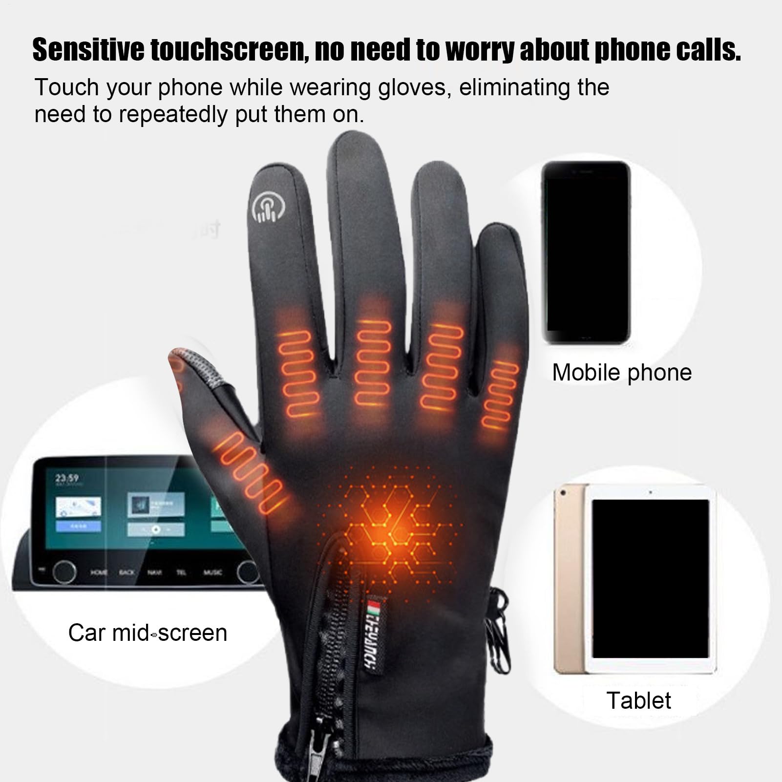 Heated Gloves cycling in winter for reliable cold protection.