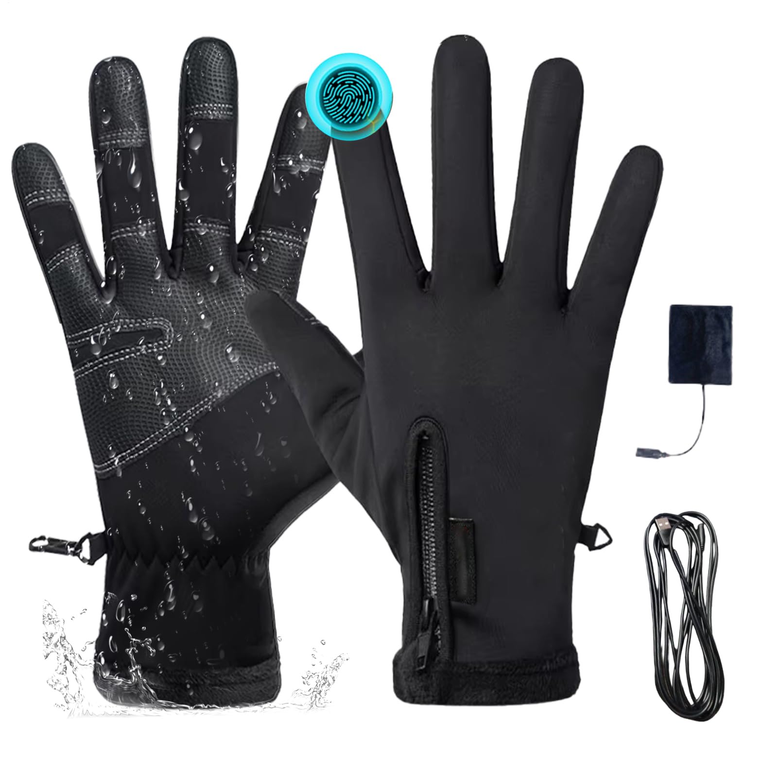 Heated Gloves easy charge via efficient battery for longer sessions.