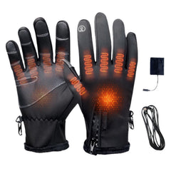 Heated Gloves full finger design keeps hands warm for outdoor activities.