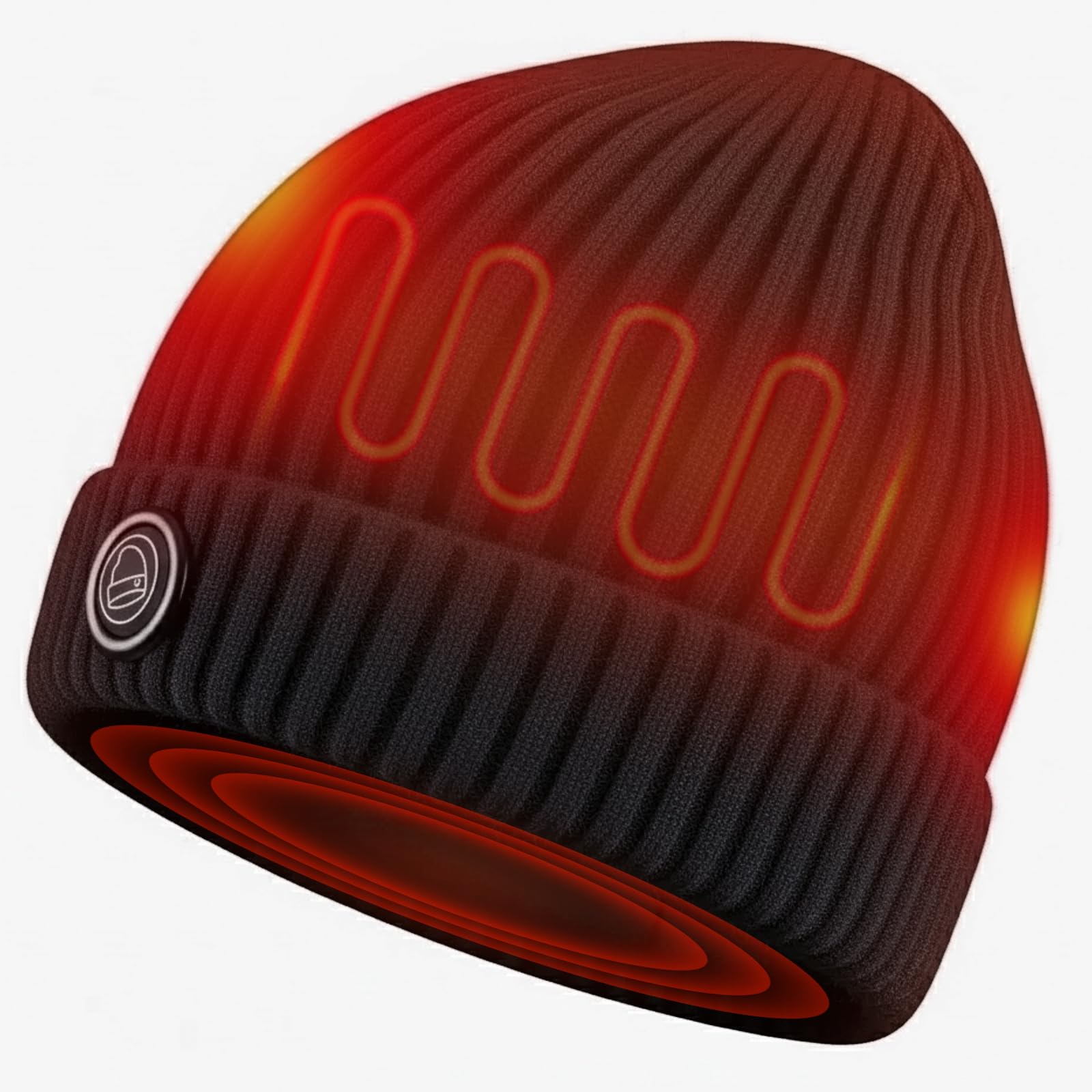 Front view of unisex heated hat