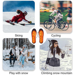 Heated insoles use hydrophobic fibers to keep feet dry in rain and snow.