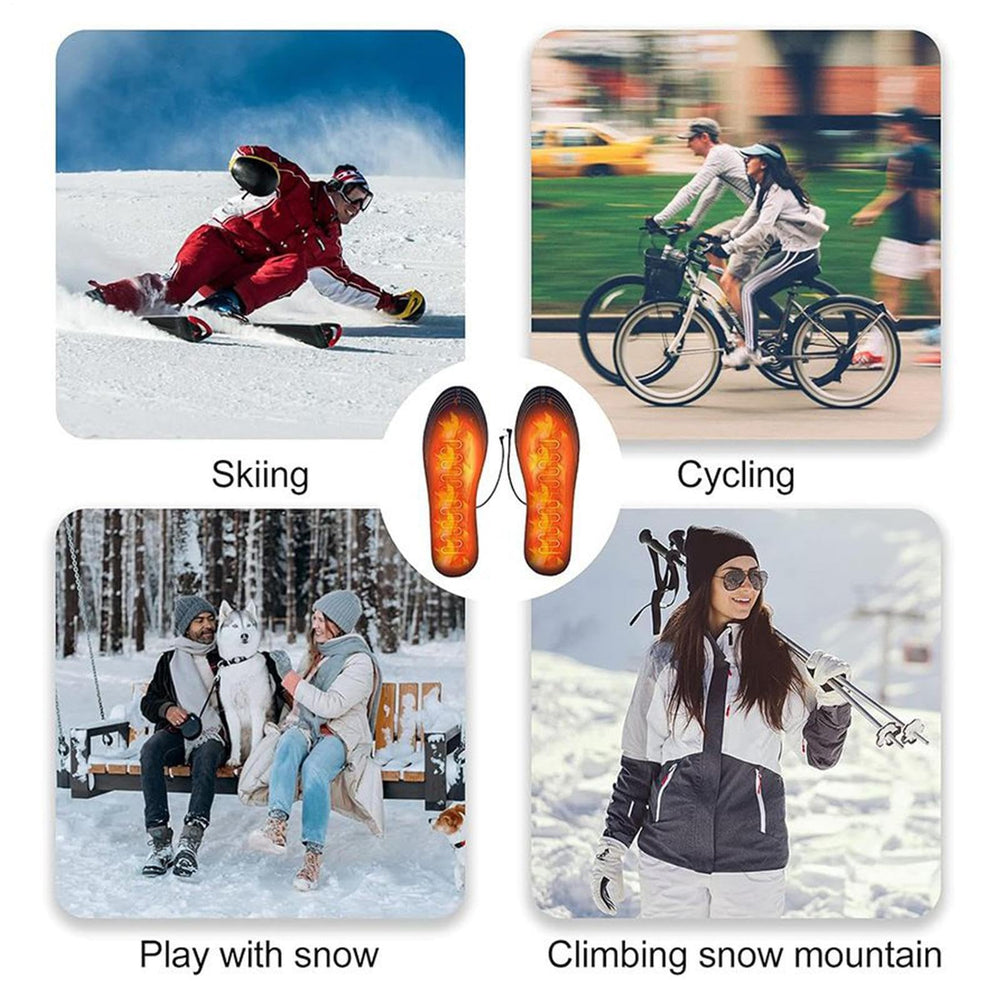 Heated shoe insoles fit hunting boots and ski footwear for reliable warmth on hunts.