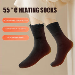 Heated Socks 55°C constant temperature keeps feet toasty in cold weather.