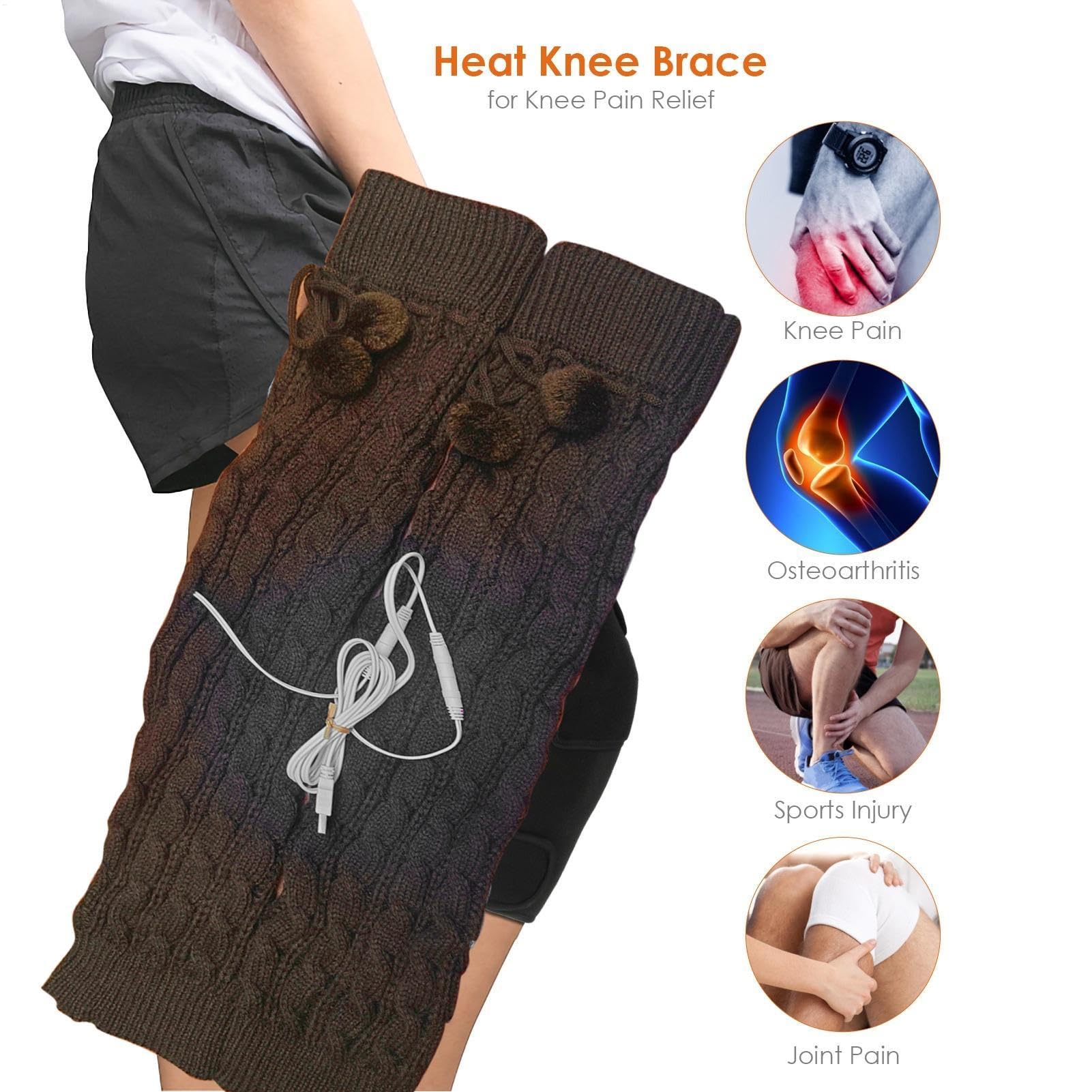 Heated Socks over-the-knee fit shown for versatile outfits