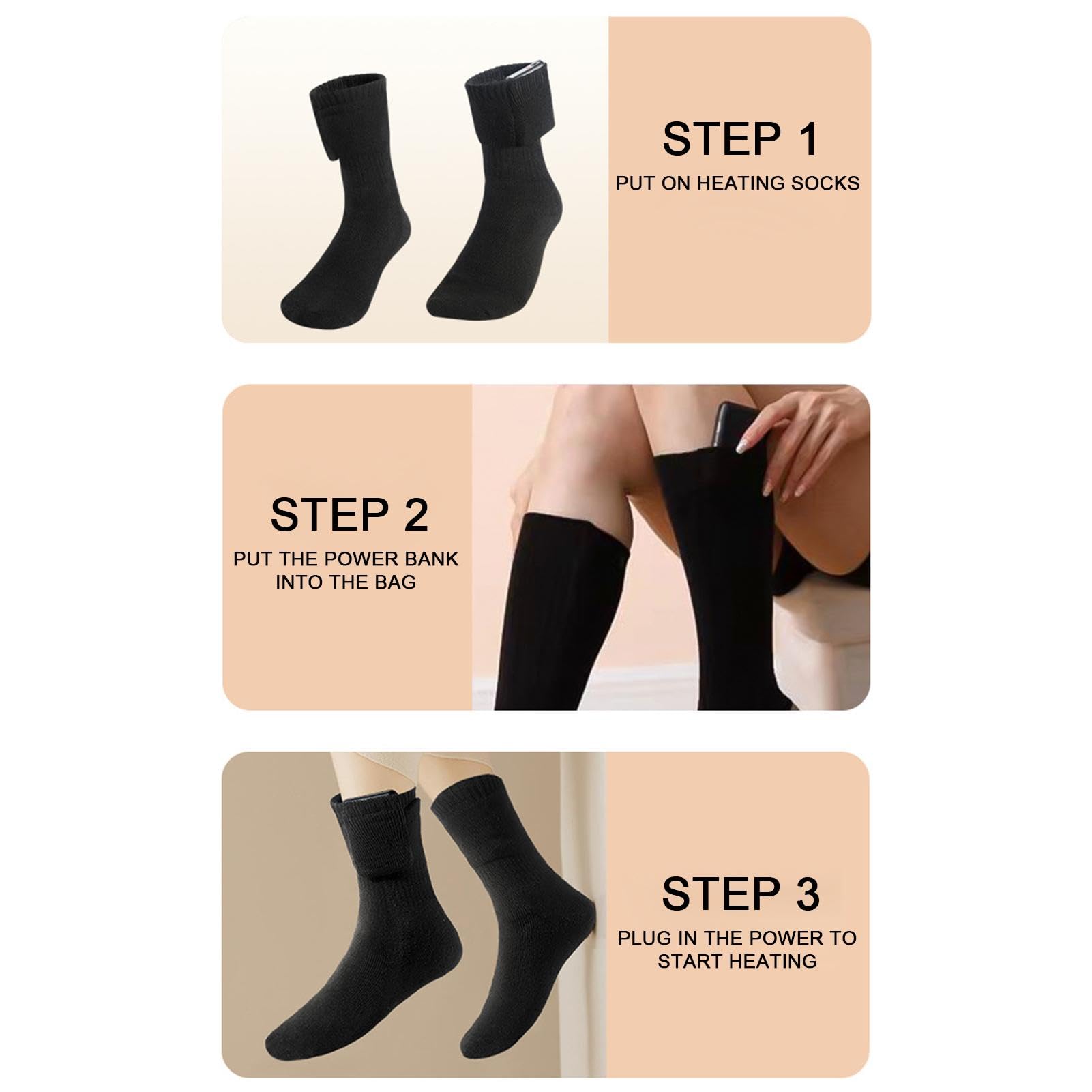 Heated Socks packaging shows a ready-to-use gift option for travelers.