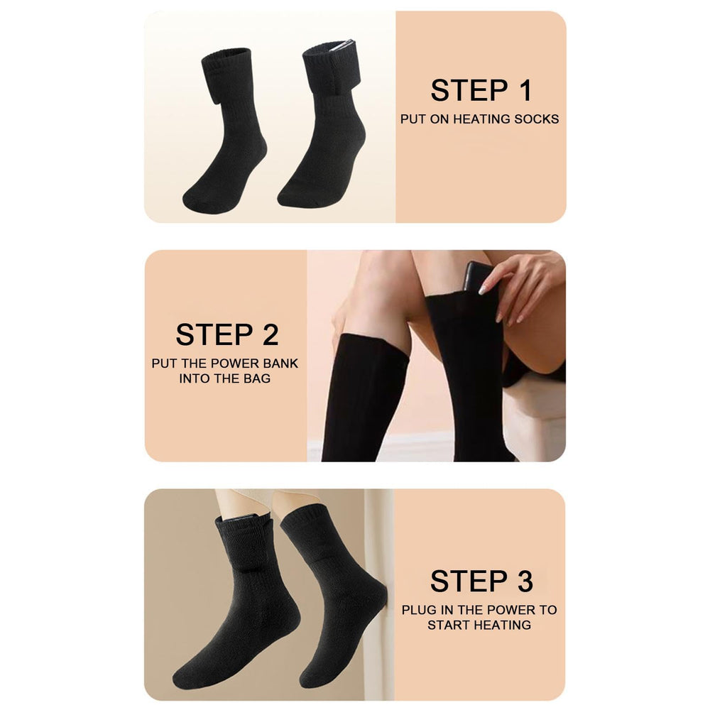Heated Socks packaging shows a ready-to-use gift option for travelers.