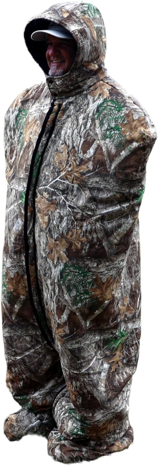 Heater Body Suit Xtreme on a hunter stand provides all-day warmth