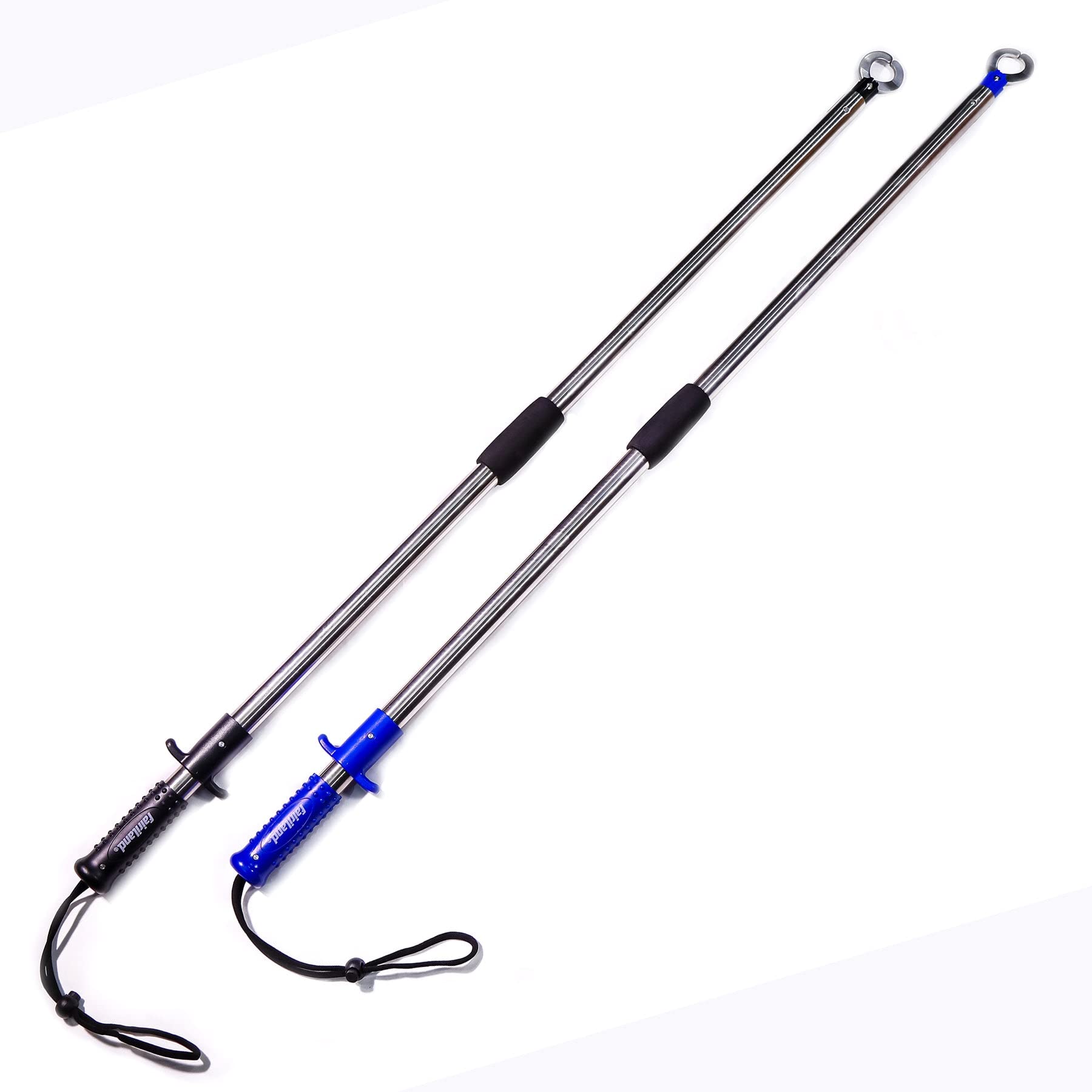 Blue storage bag for secure transport with the fish gripper