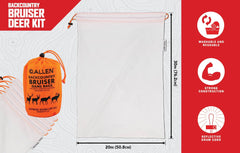 Heavy-duty hunting meat bags with breathable fabric